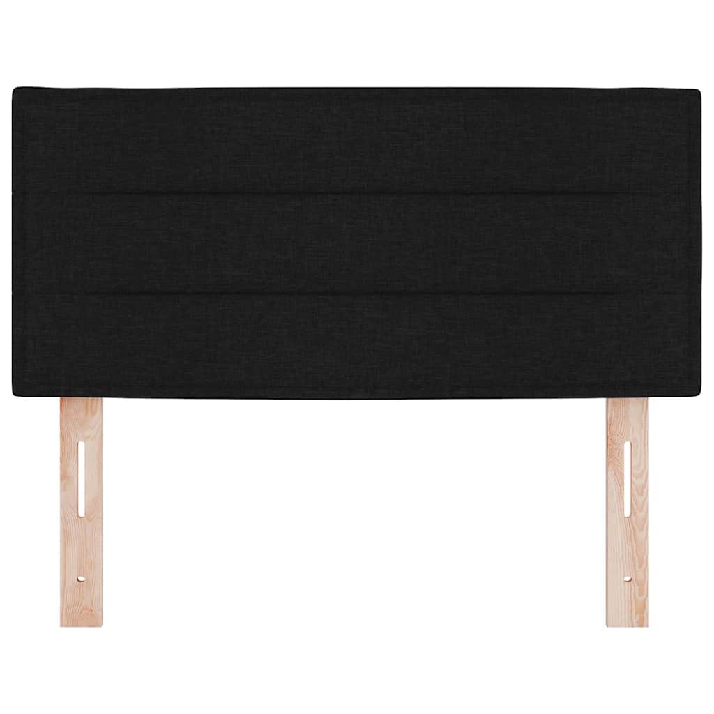 LED Headboard with LED Strip Lights Manual Black 100 cm Fabric